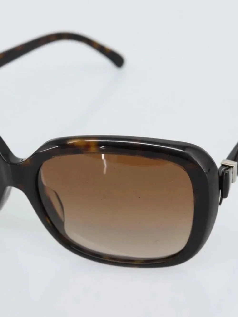 CHANEL Tortoise Pattern Sunglasses plastic Brown CC Auth 180941
